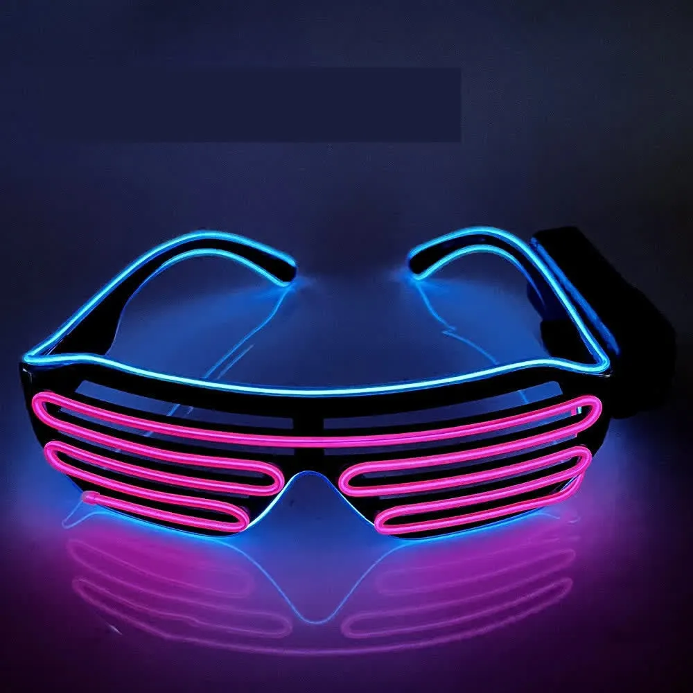 Modern Shutter Form Glowing LED Carnival Glasses