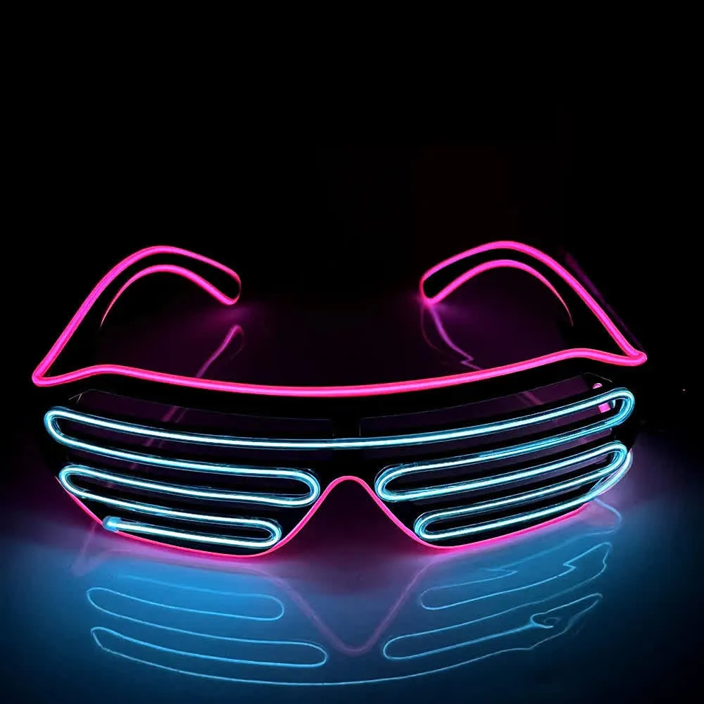 Modern Shutter Form Glowing LED Carnival Glasses