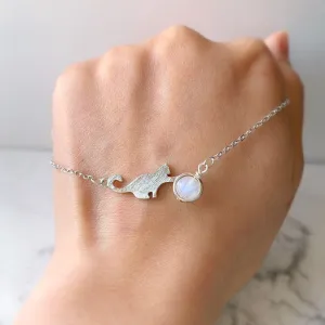 Moonstone Cute Cat Bracelet