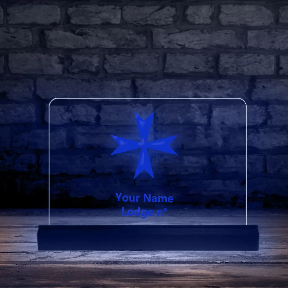 Order Of Malta Commandery LED Sign - 3D Glowing light