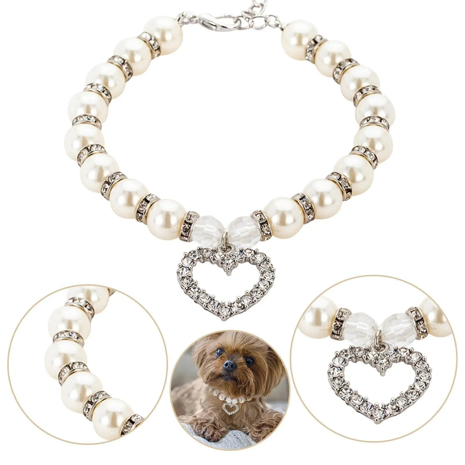 Pearls and Diamonds Pet Collar