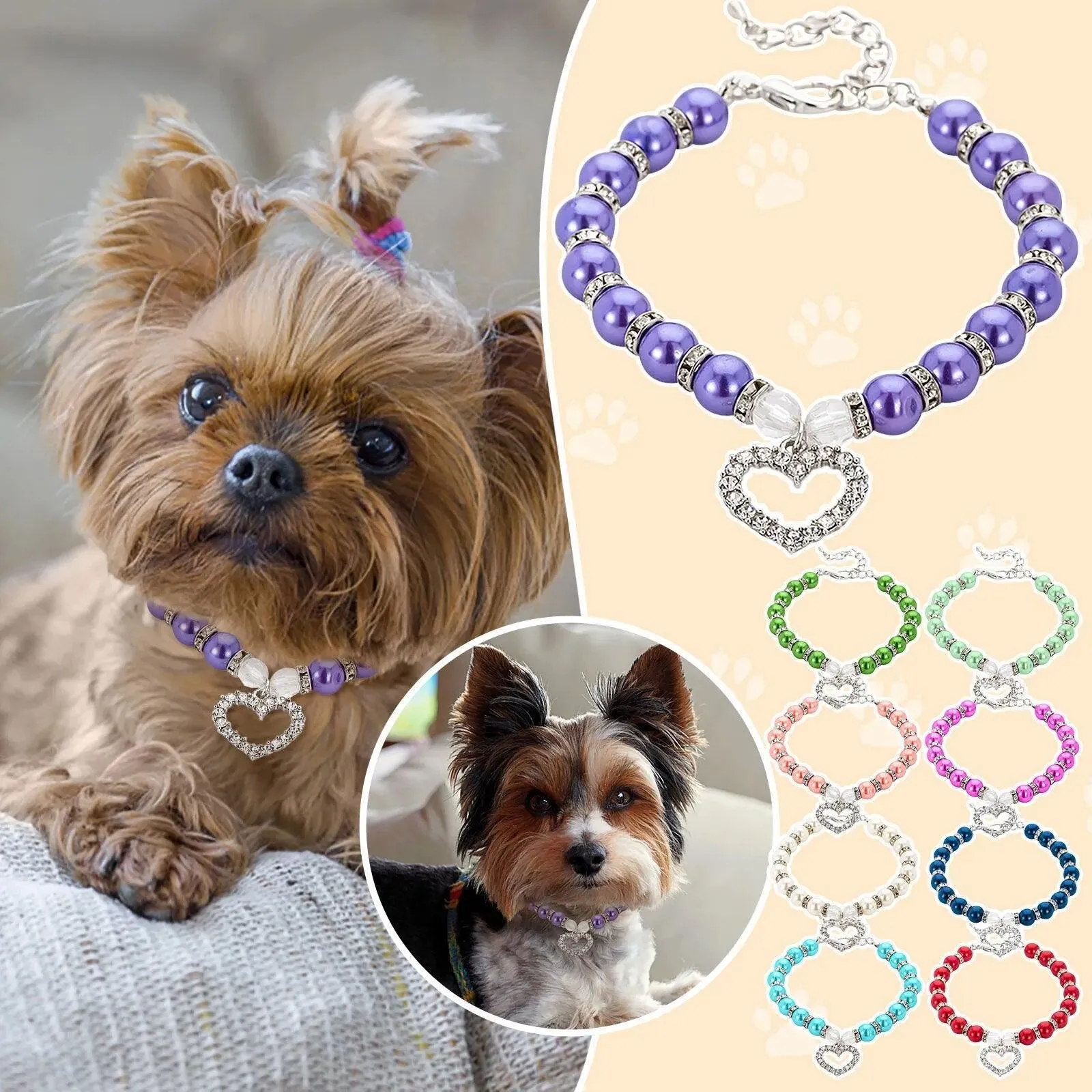 Pearls and Diamonds Pet Collar