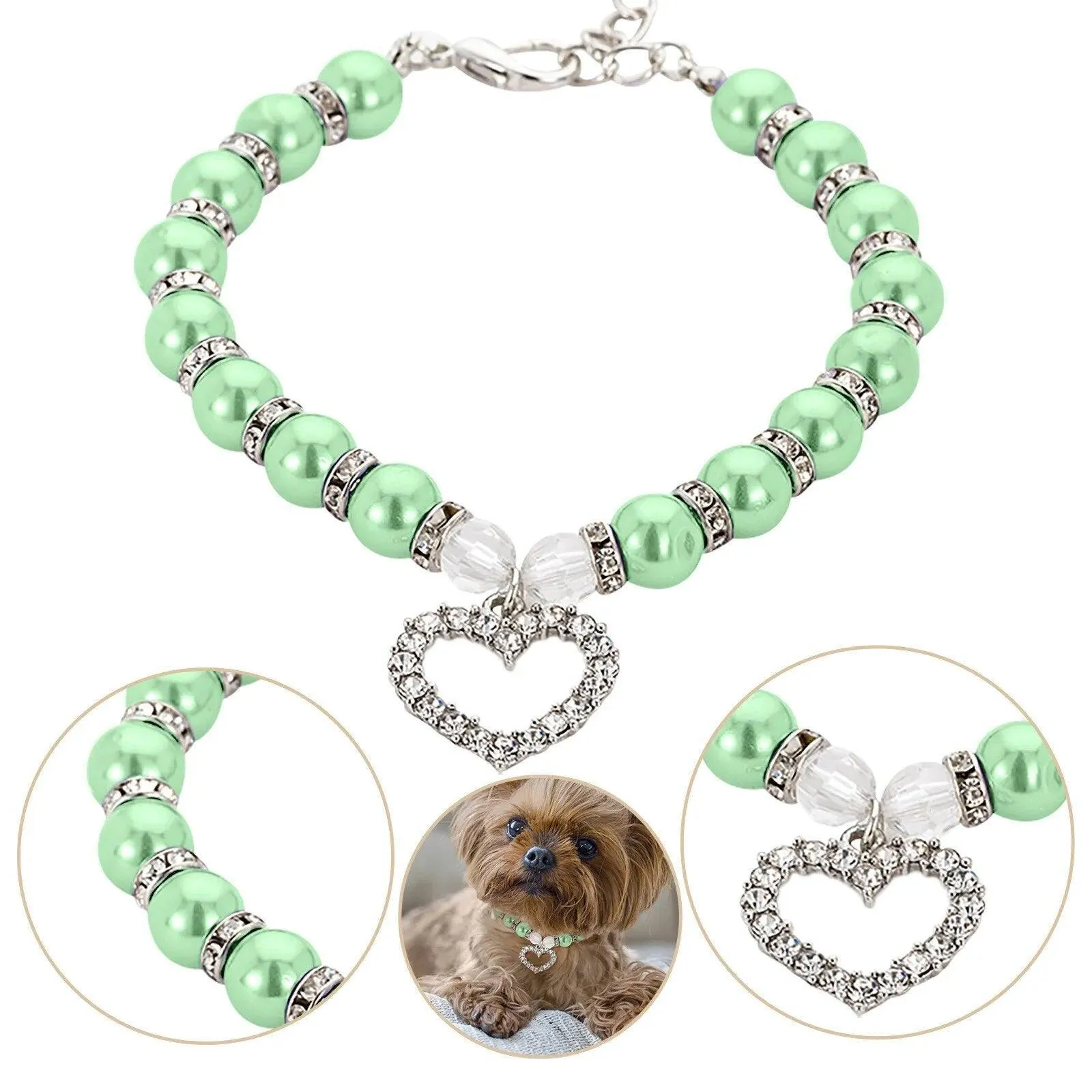 Pearls and Diamonds Pet Collar