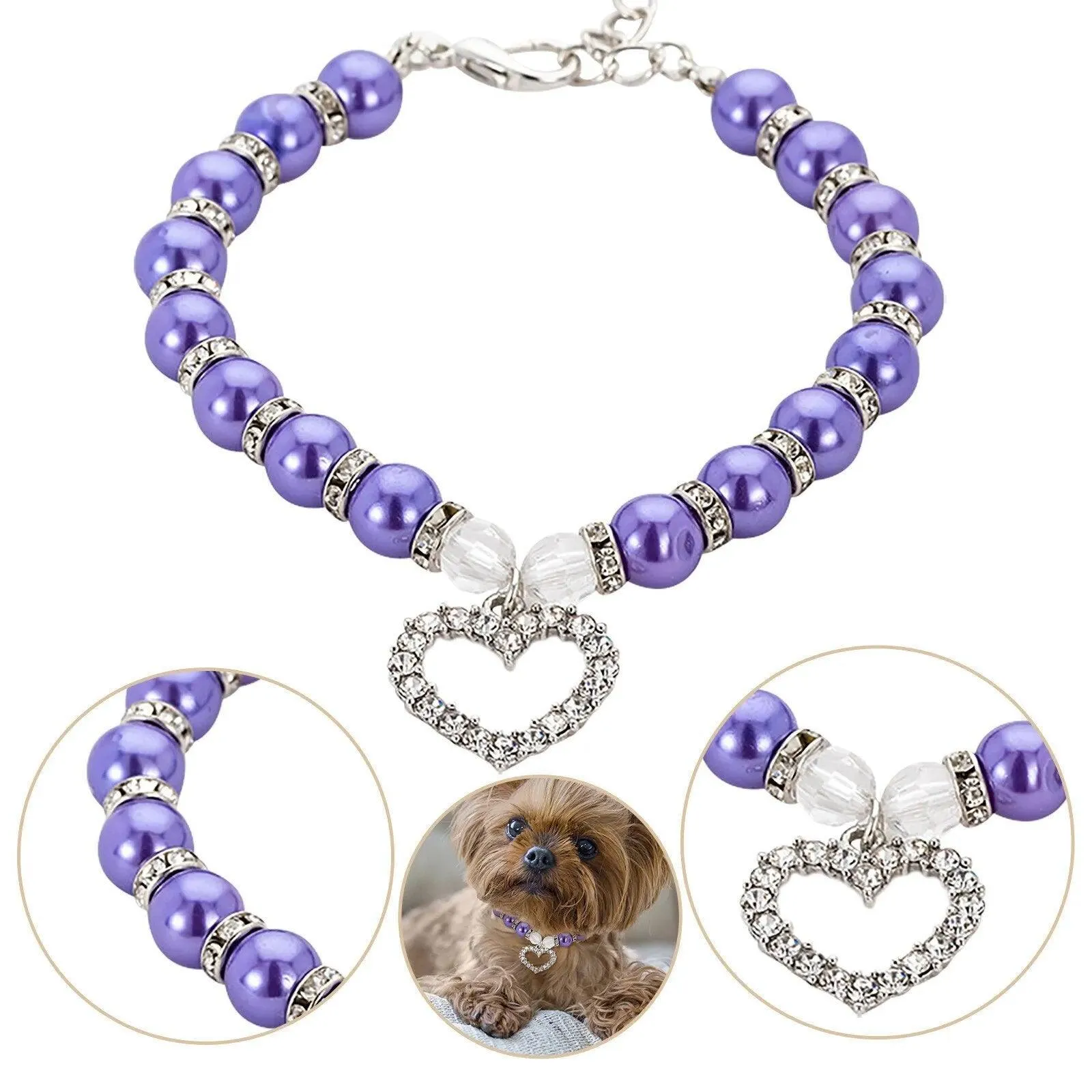 Pearls and Diamonds Pet Collar