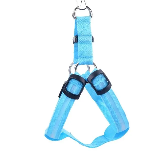 PETLAVISH™ Small Dog LED Glow USB Dog Harness: Adjustable, Safe Control Vest S-XL