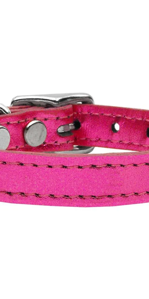 Plain Metallic Leather Metallic Pink 20