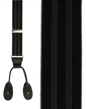 "Black Shadow Stripe" Suspenders