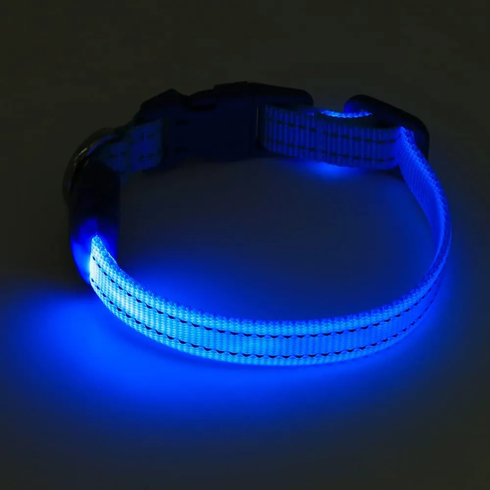 "GlowPup™: Illuminate & Protect - Rechargeable LED Light Collar for Small Pets (XS, Royal Blue)"