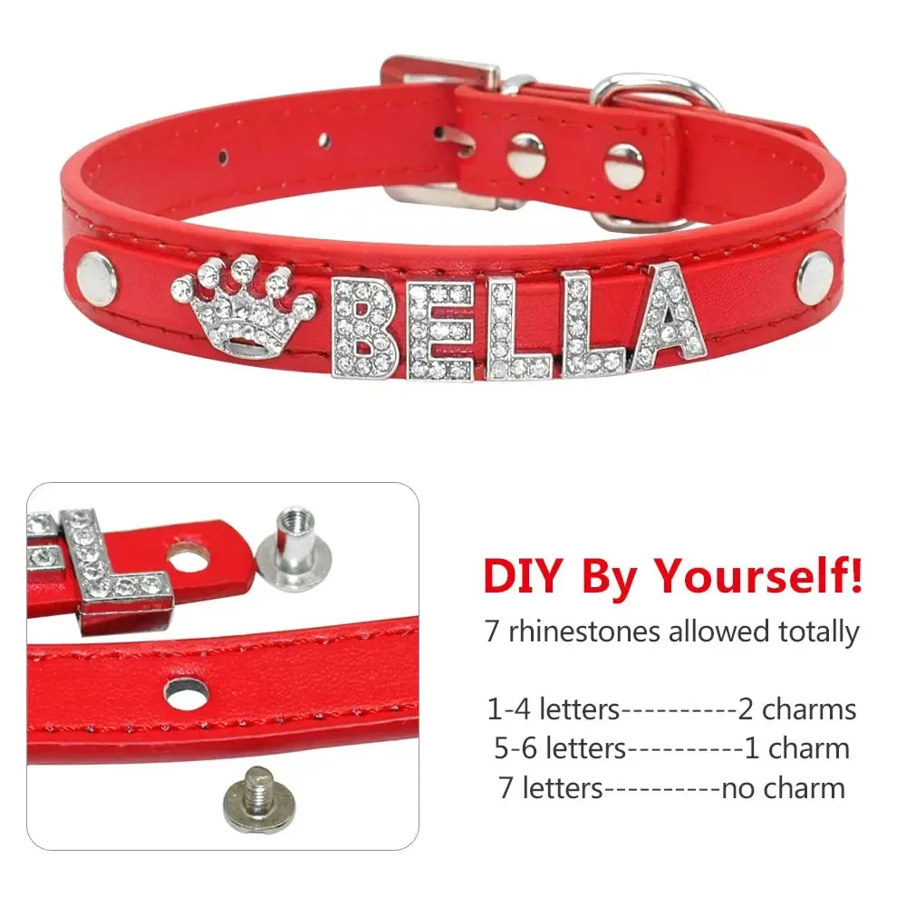 Rhinestone Dog Collars- Personalized Fashion Dog Collars for Pugs, French Bulldogs, Chihuahuas, Yorkshire Pets