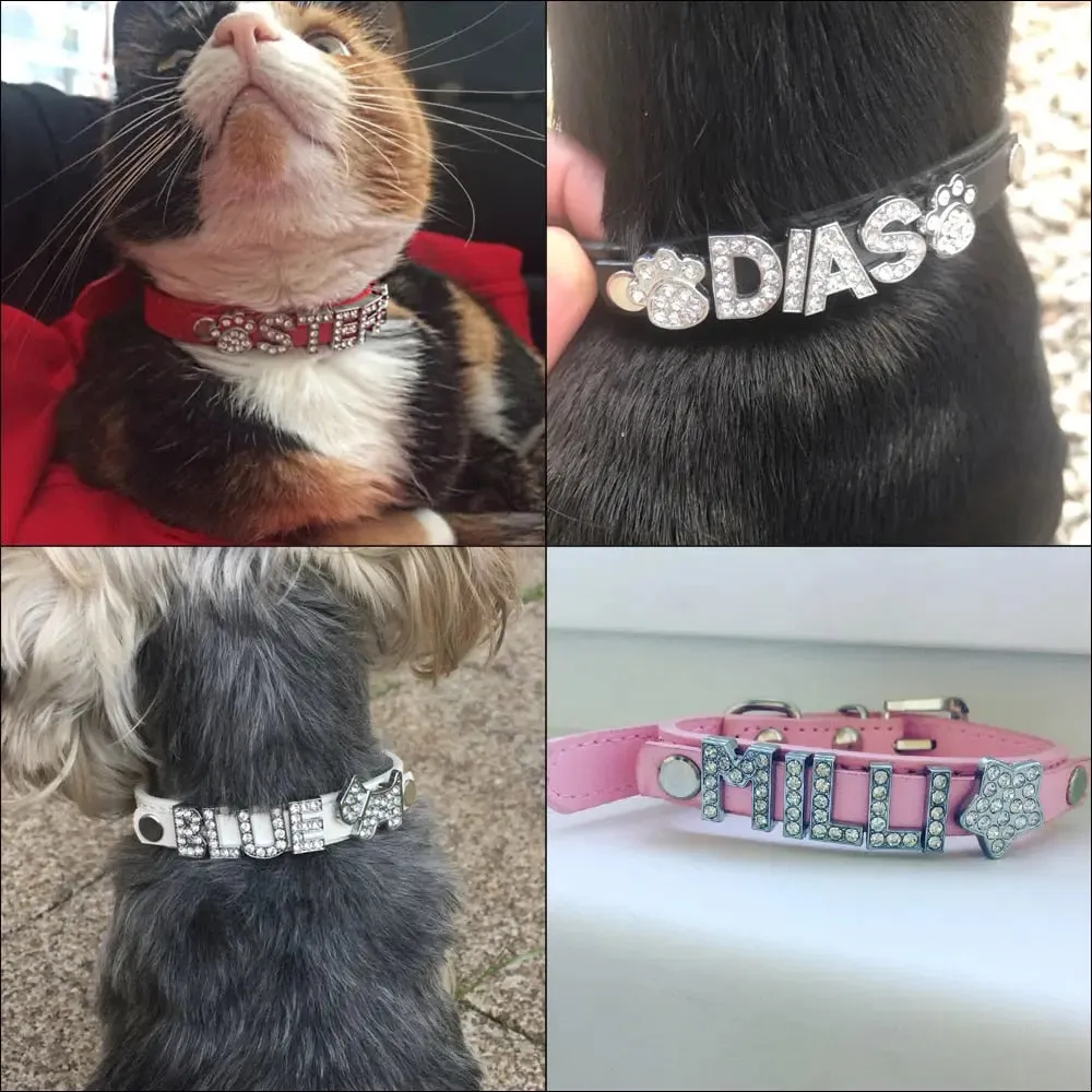 Rhinestone Dog Collars- Personalized Fashion Dog Collars for Pugs, French Bulldogs, Chihuahuas, Yorkshire Pets