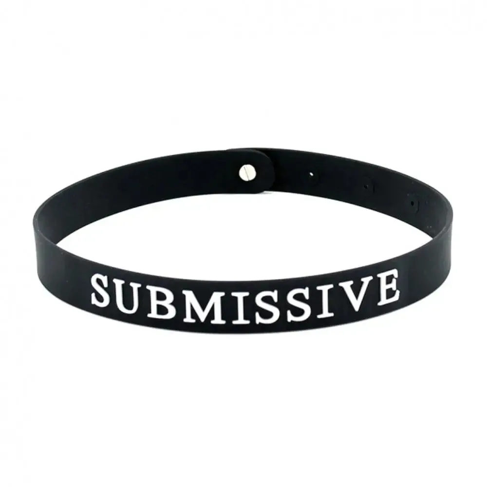 Rimba Black Silicone Submissive Adjustable Collar