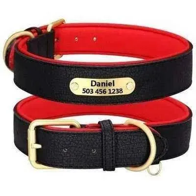 Royal Paws Personalised Leather Dog Collar