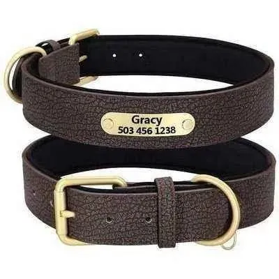 Royal Paws Personalised Leather Dog Collar