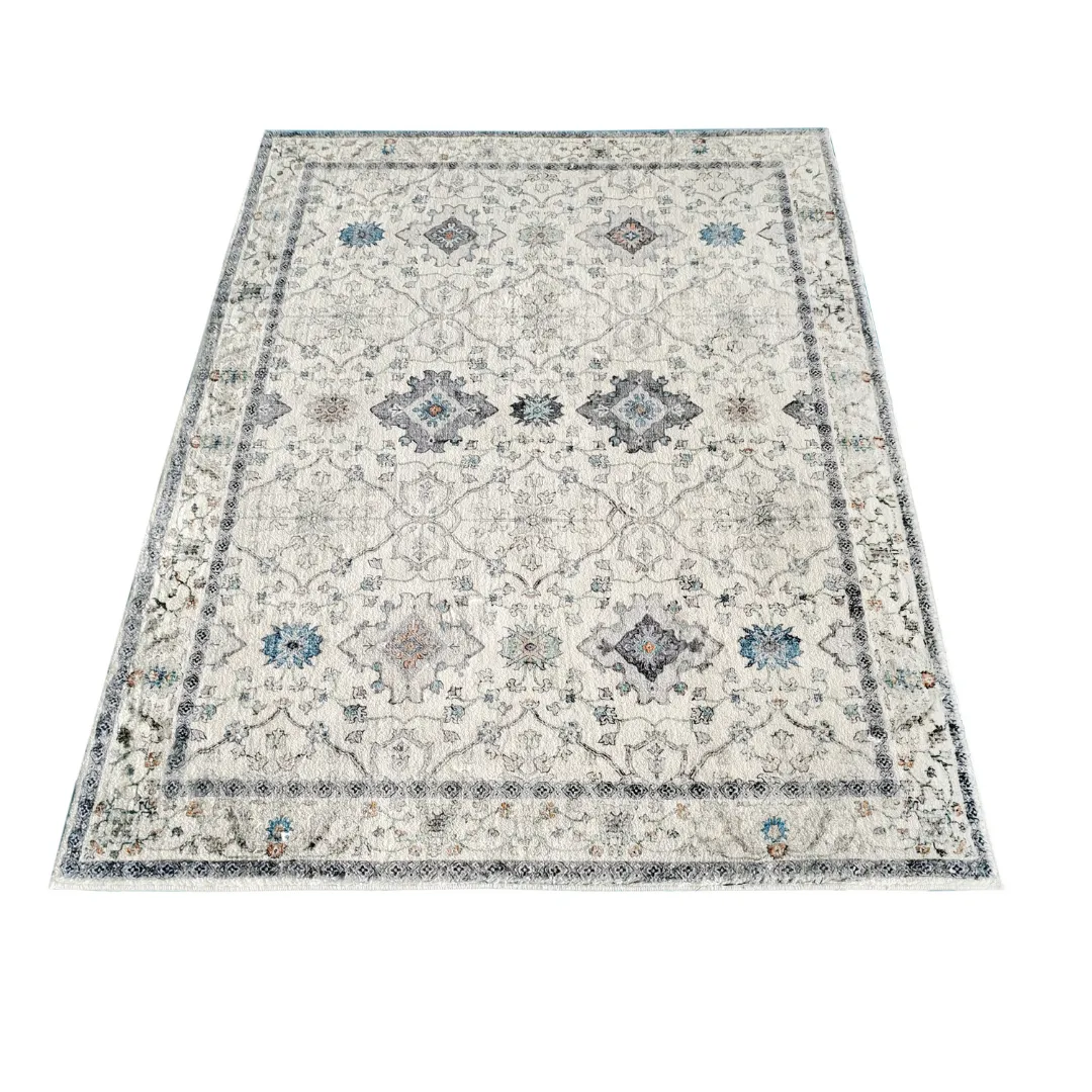 Susa Ivory Multicolour Traditional Distressed Rug