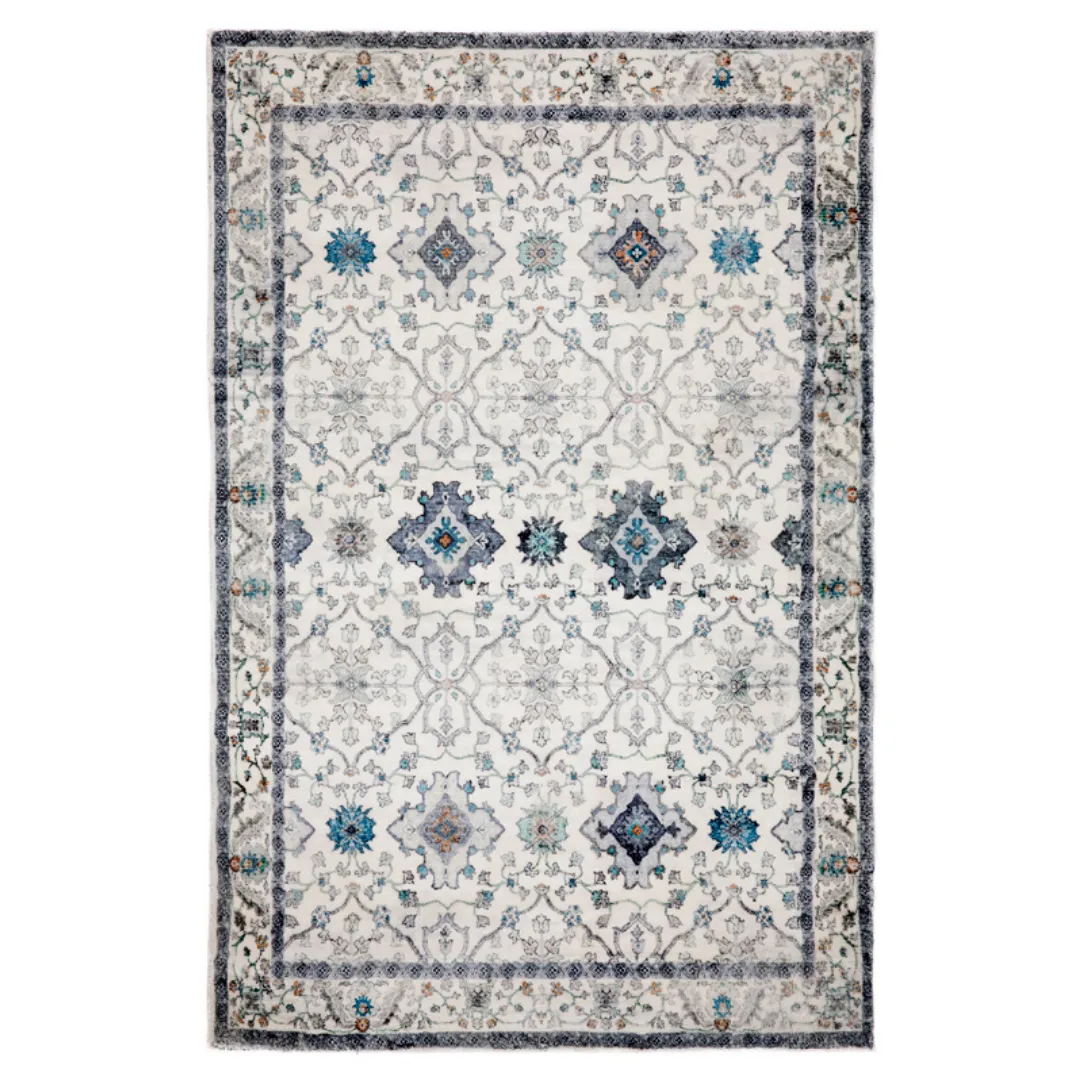 Susa Ivory Multicolour Traditional Distressed Rug