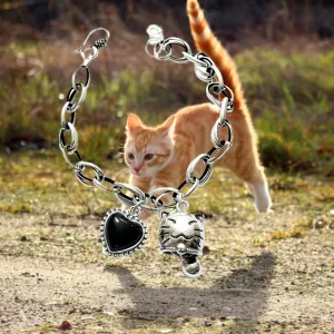 Who-Will-Bell-The-Cat Bracelet in Solid 925 Sterling Silver - Adjustable Length